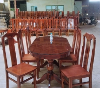 Bàn Ăn Gỗ Tự Nhiên Chữ Nhật / Oval