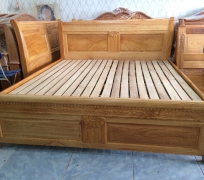 Giường quạt Gỗ gõ nam phi 1m6*2m Thang dạt bằng lăng
