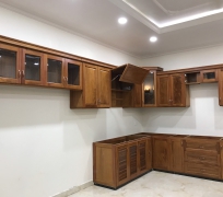 Kệ bếp gỗ gõ