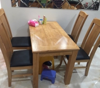 Bàn ăn sồi 4 ghế
