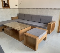 Sofa phòng khách gỗ sồi Mỹ