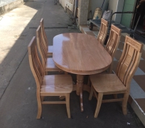 BÀN ĂN 6 GHẾ GỖ SỒI