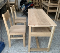 BÀN HỌC 2 GHẾ GỖ TRÀM 02