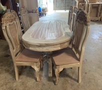 BÀN ÂN OVAL TRÀM 8 GHẾ