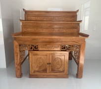 Bàn Cúng 3 tấng cao gỗ gõ( hàng kỹ xưởng làm)
