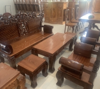 SOFA HOÀNG GIA 6 MÓN GỖ TRÀM BÔNG VÀNG ( HÀNG KỸ)