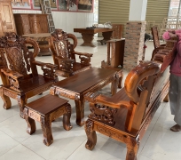 TRIỆN RÔNG KHUỲNH  GỖ TRÀM TAY 10 6 MÓN