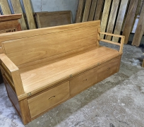 Giường Gấp ( Trường kỷ) Gỗ Gõ Đỏ Nam Phi 02 ( hình thật tại xưởng)