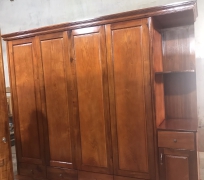 TỦ ÁO 2M4 GỖ TRÀM BÔNG VÀNG  ( HÌNH CHỤP THẬT)