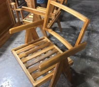 GHẾ BỌC MÂY GỖ TRÀM BÔNG VÀNG 01