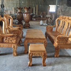 Salon Triện đào tay D12-L