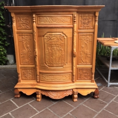 TỦ THỜ GIẢ GÕ 145 x 155 x 68 cm