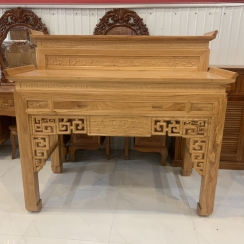 Bàn cúng sen 2 tầng 127CM gõ Nam Phi