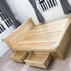GIƯỜNG SỒI 2 HỘC KÉO 1M6 SỒI ( HÀNG NAM)