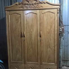 TỦ ÁO GÕ 160 CM * 230  CM * CAO 60CM