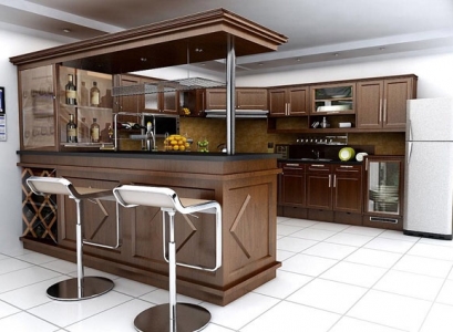 Công trình nội thất gỗ nhà bếp
