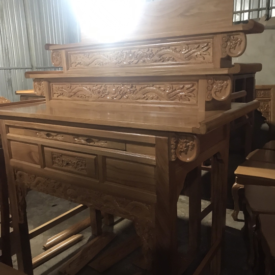 BÀN CÚNG 3 TẦNG GÕ 1M53