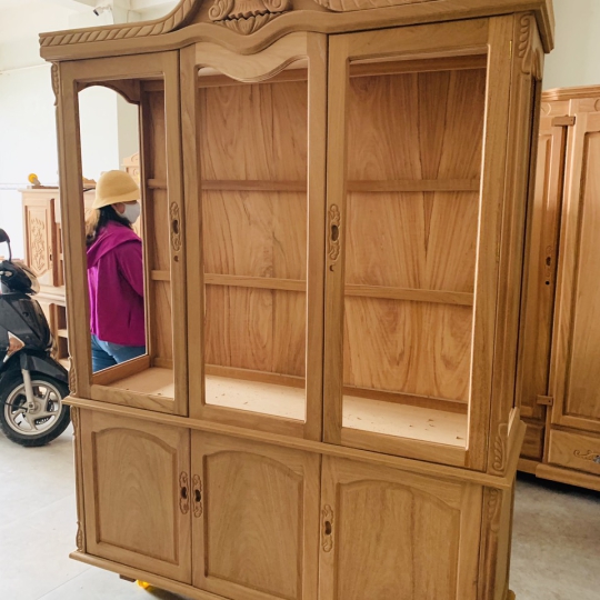 TỦ RƯỢU 1m6 *2m1  Gõ đỏ nam phi 100%