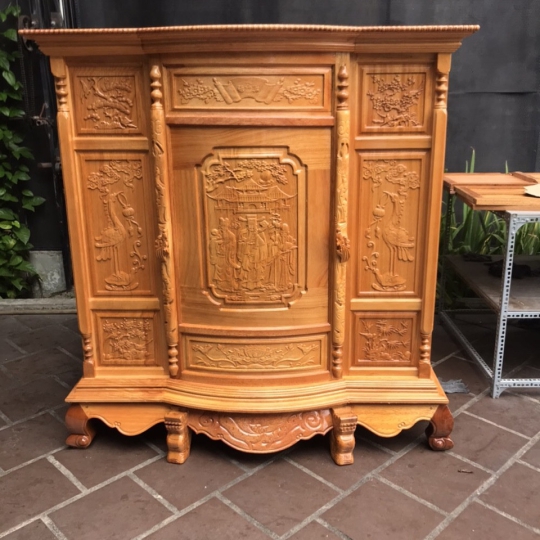 TỦ THỜ GIẢ GÕ 145 x 155 x 68 cm