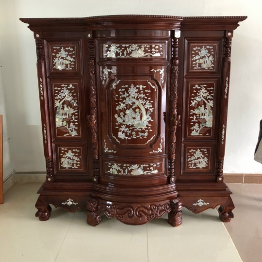 TỦ THỜ BỤNG PHỆ CĂM CẨN  1M6